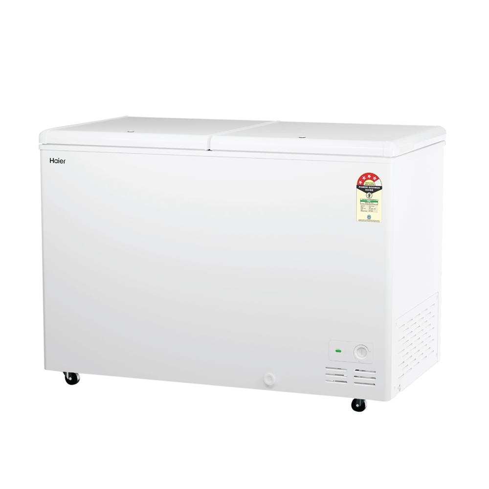 Haier 320 Ltr Double door- White Colour Convertible Hard top Freezer
